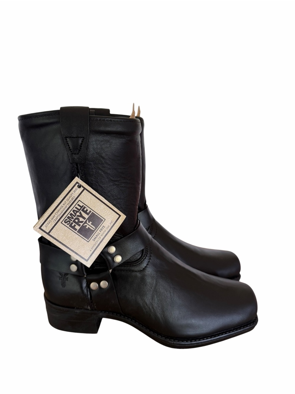 Frye NEW Youth Vintage Small Frye Pull On Harness Boots Black Unisex Size 3